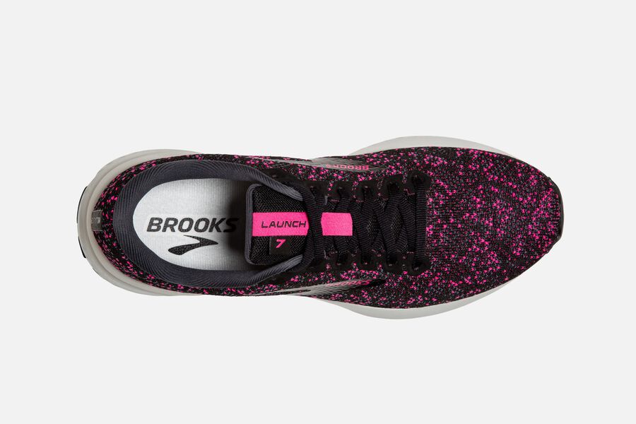 Brooks Launch 7 Road Running Shoes Womens Black/Red 315047-GRK